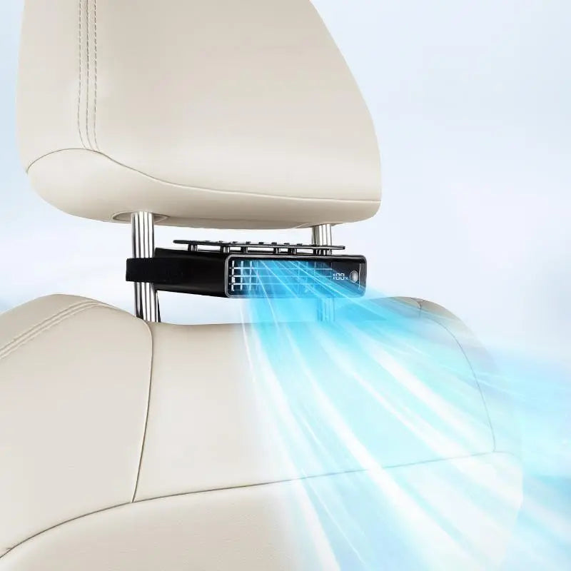 【Summerfinds】Joytutus 2026 Car Seat Fan with Seatback Cooling Airflow for Driver & Back Seat Passengers, 5-Speed Quiet Detachable Clip Magic Tape Backseat Wireless Fan for Baby Rear Facing, Headrest Carseat Fan for Infant, Kids & Dogs
