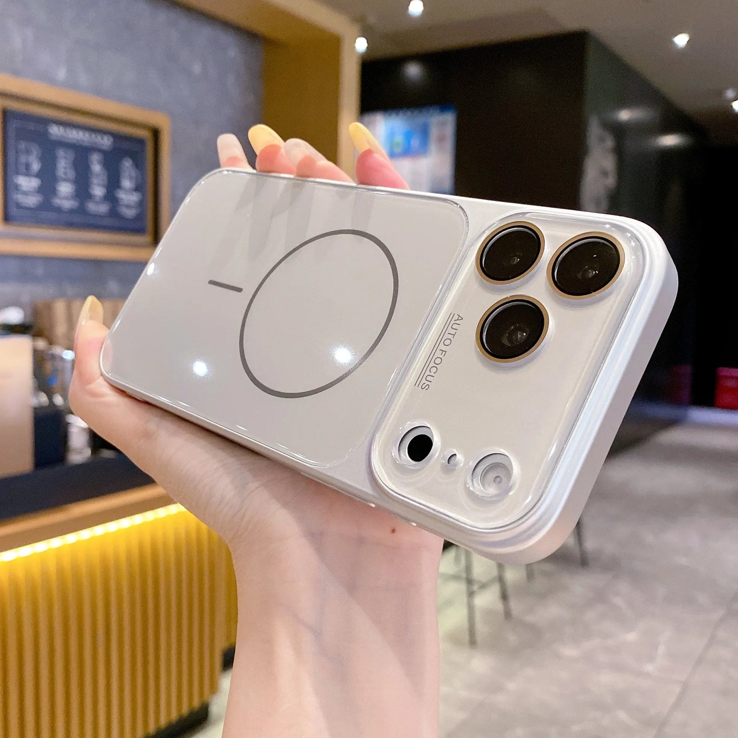 MagSafe Glass Shield Case for iPhone | Elegant Design, Powerful Magnetic Grip, Military-Grade Drop Protection & HD Camera Shield  