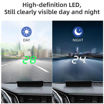 DriveView™ GPS HUD — Real-Time Digital Speedometer | Plug & Play Windshield Display