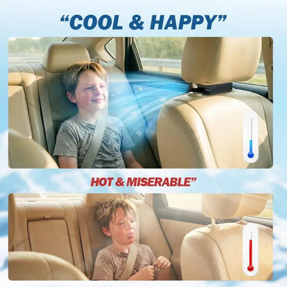 【Summerfinds】Joytutus 2026 Car Seat Fan with Seatback Cooling Airflow for Driver & Back Seat Passengers, 5-Speed Quiet Detachable Clip Magic Tape Backseat Wireless Fan for Baby Rear Facing, Headrest Carseat Fan for Infant, Kids & Dogs