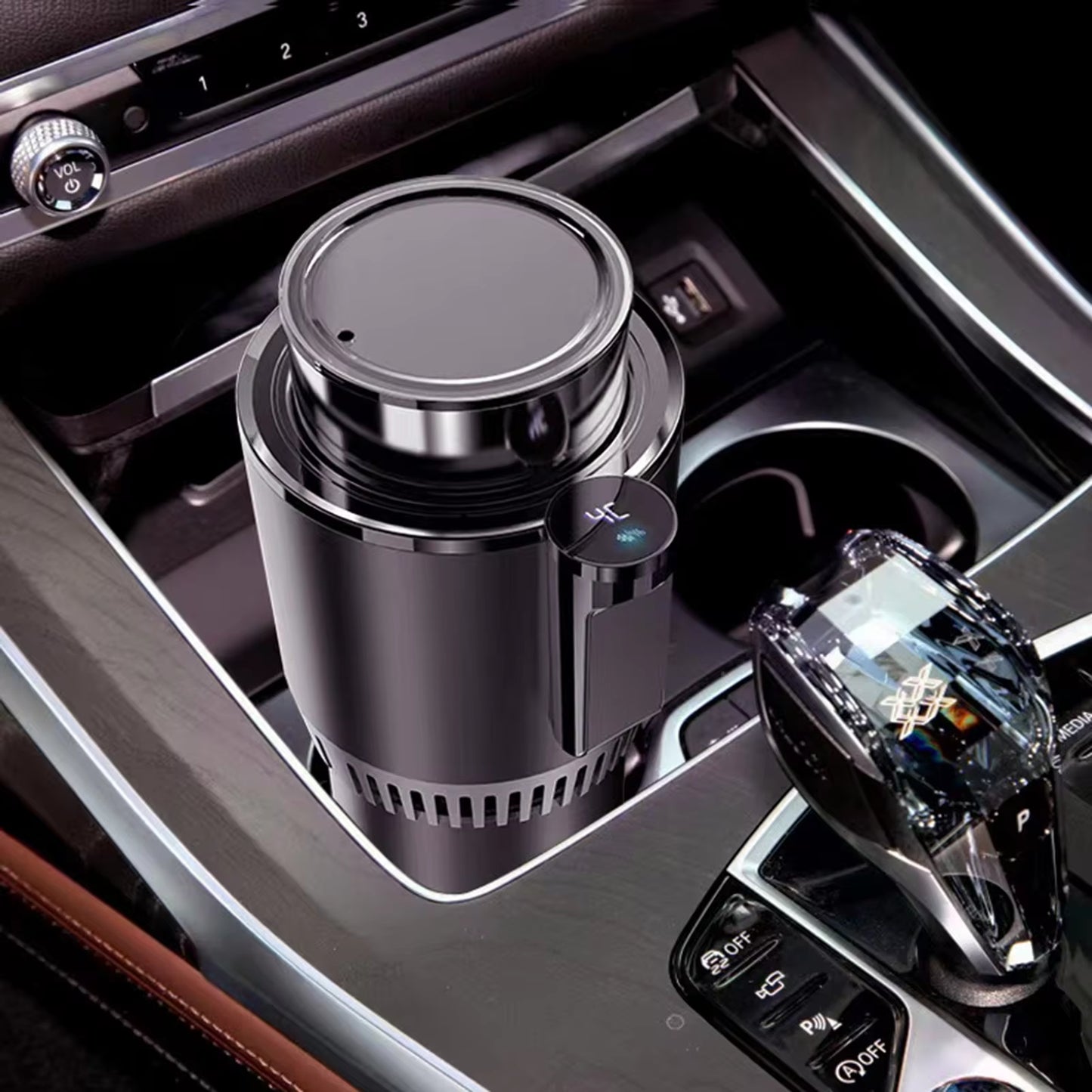 Car Beverage Heater and Cooler - Portable Mini Refrigerator for Coffee, Milk, and Drinks