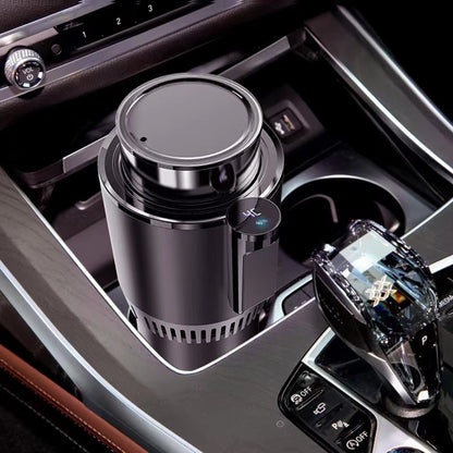 Car Beverage Heater and Cooler - Portable Mini Refrigerator for Coffee, Milk, and Drinks