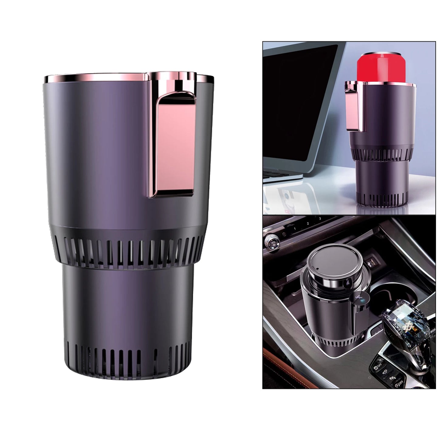 Car Beverage Heater and Cooler - Portable Mini Refrigerator for Coffee, Milk, and Drinks