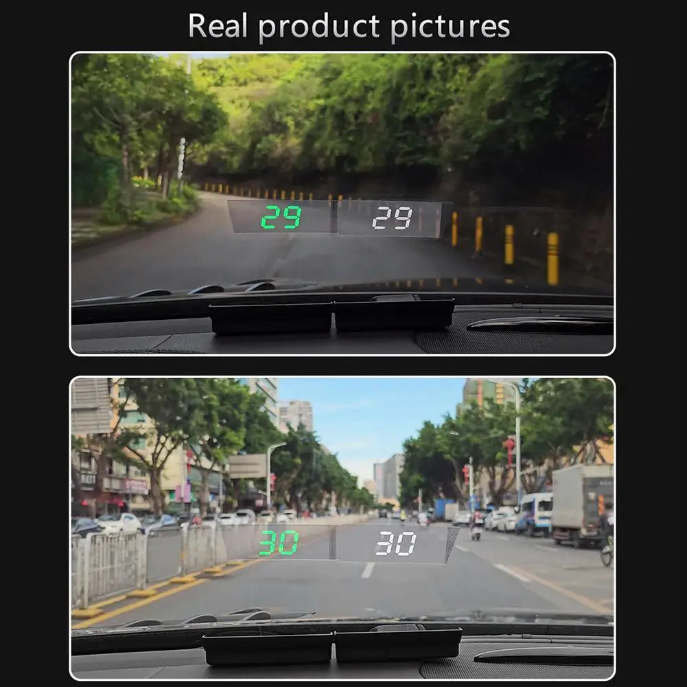 DriveView™ GPS HUD — Real-Time Digital Speedometer | Plug & Play Windshield Display