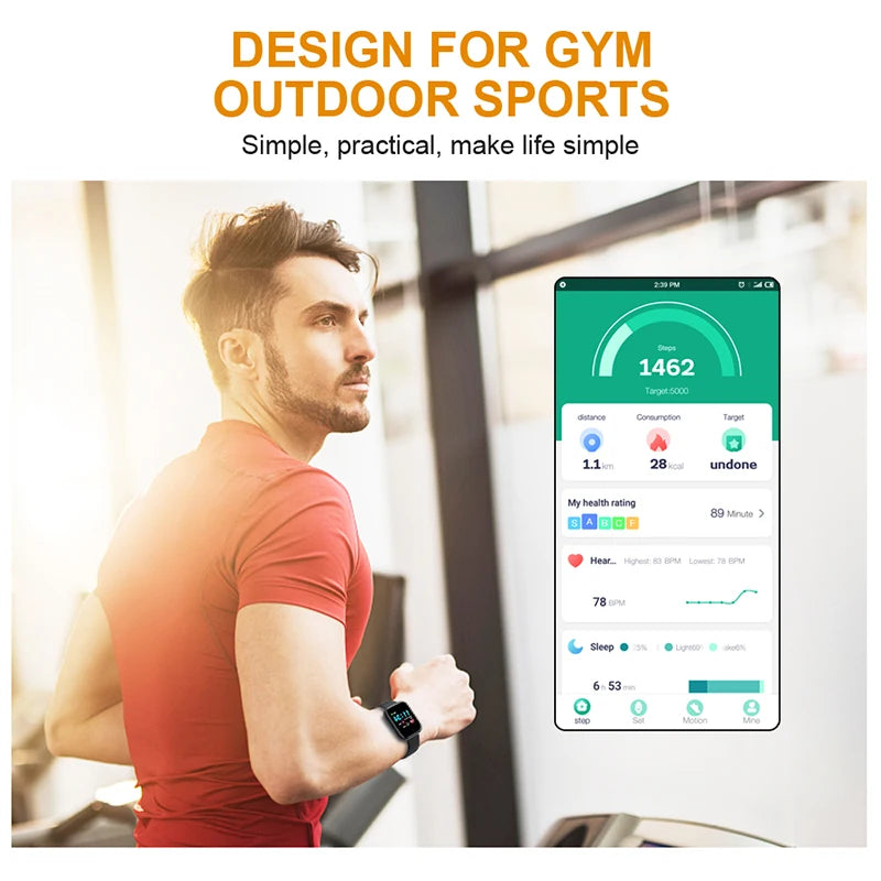 Smart Fitness Watch for Men & Women | Waterproof Fitness Tracker, Health Monitor & Smart Notifications  