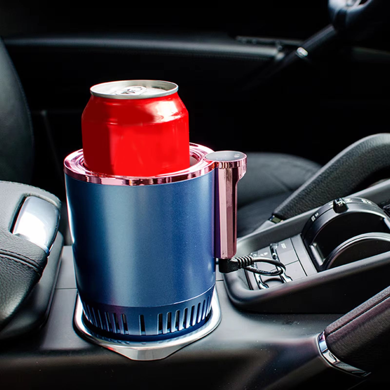 Car Beverage Heater and Cooler - Portable Mini Refrigerator for Coffee, Milk, and Drinks
