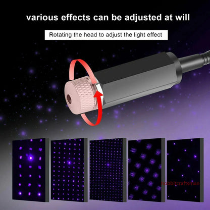  Projector Car Roof Atmosphere Galaxy Lamp USB