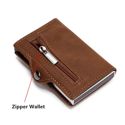 Elegant AirTag Wallet for Men | RFID Protection, Genuine Leather, Slim Design & Secure Coin Pocket