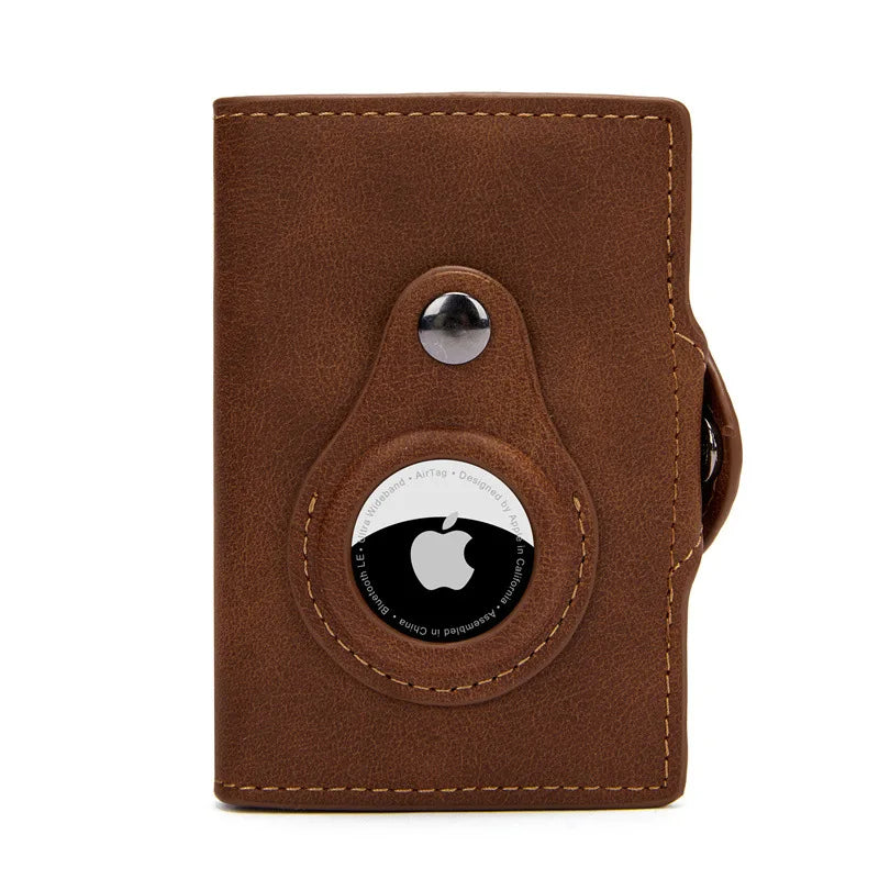 Elegant AirTag Wallet for Men | RFID Protection, Genuine Leather, Slim Design & Secure Coin Pocket