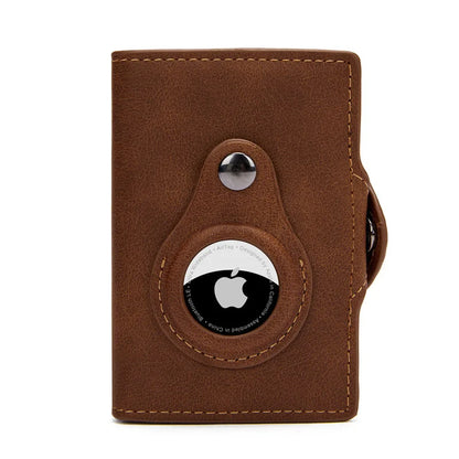 Elegant AirTag Wallet for Men | RFID Protection, Genuine Leather, Slim Design & Secure Coin Pocket