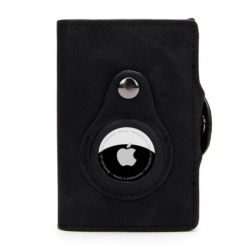Elegant AirTag Wallet for Men | RFID Protection, Genuine Leather, Slim Design & Secure Coin Pocket