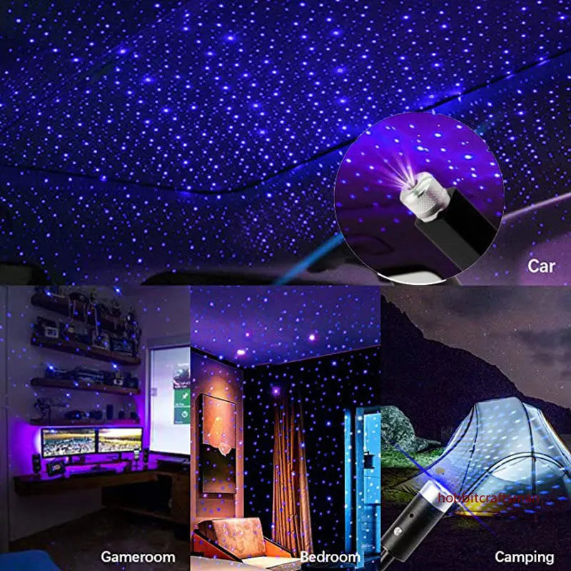 Projector Car Roof Atmosphere Galaxy Lamp USB