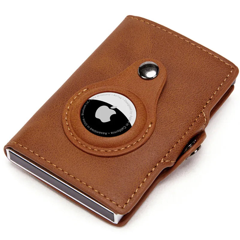 Elegant AirTag Wallet for Men | RFID Protection, Genuine Leather, Slim Design & Secure Coin Pocket