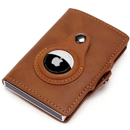 Elegant AirTag Wallet for Men | RFID Protection, Genuine Leather, Slim Design & Secure Coin Pocket