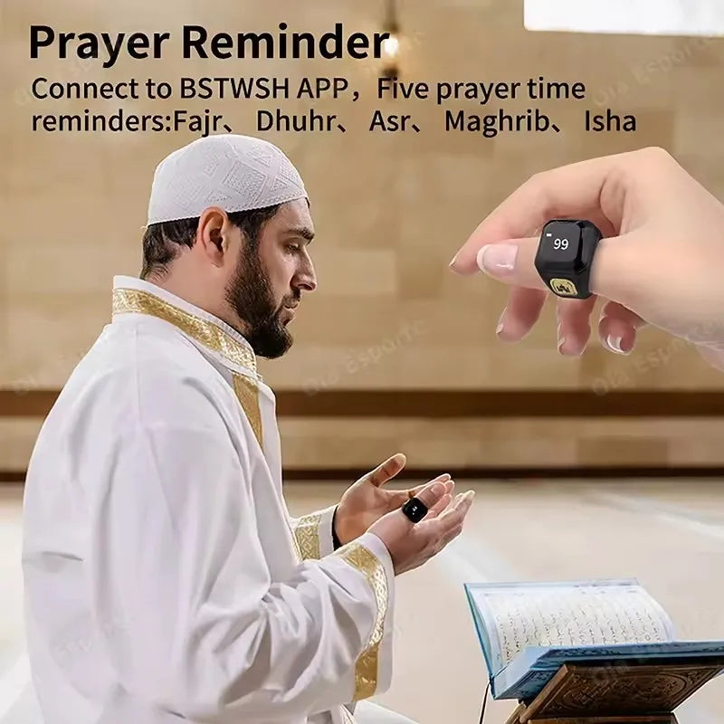 SmartZikr™ – Smart Islamic Ring with Zikr Counter, Qibla & 5 Prayer Reminders  