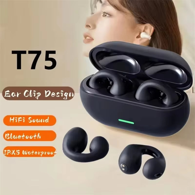 Original T75 TWS Touch Control Wireless Headphones Bluetooth Earphones Sport Earbuds Music Headset for Iphone Xiaomi Phones