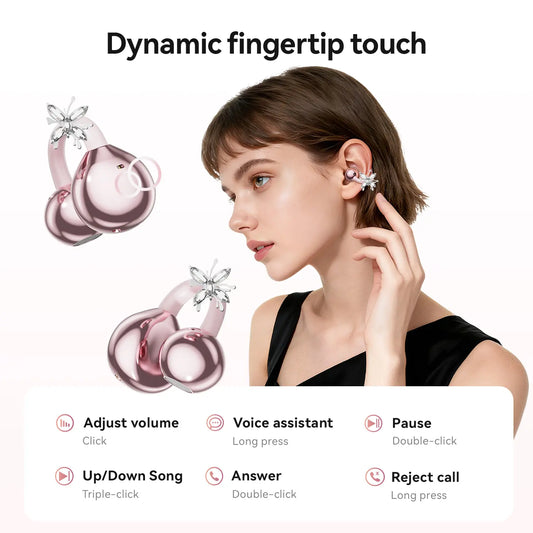 CHENRUIDA Mini Square Wireless Bluetooth Earphones Features a Built-In Makeup Mirror and Fill Light, Portable Makeup Tool, 360° Panoramic Sound Effect + Active Noise Cancellation, Soft Silicone Ear Tips for Comfortable Wear, and Extra-Long Battery Life.