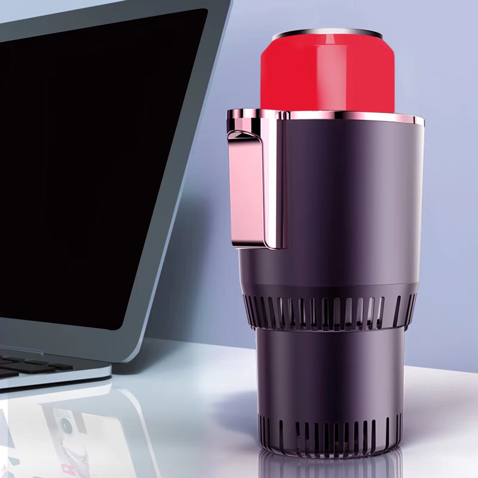 Car Beverage Heater and Cooler - Portable Mini Refrigerator for Coffee, Milk, and Drinks